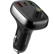 Charome Dual USB Car Charger With FM Transmitter Black