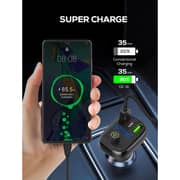 Charome Dual USB Car Charger With FM Transmitter Black