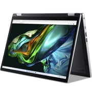 Acer Aspire 3 Spin 14 2-in-1 Convertible (2023) Laptop - Intel Celeron-N100 / 14inch WUXGA / 128GB EMMC / 4GB RAM / Windows 11 Home / English & Arabic Keyboard / Pure Silver / Middle East Version - [A3SP14-31PT-C999]