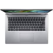 Acer Aspire 3 Spin 14 2-in-1 Convertible (2023) Laptop - Intel Celeron-N100 / 14inch WUXGA / 128GB EMMC / 4GB RAM / Windows 11 Home / English & Arabic Keyboard / Pure Silver / Middle East Version - [A3SP14-31PT-C999]