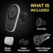 Scosche Magicmount Pro Charges Magnetic Charging Mount Black/Silver
