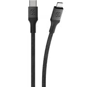 Scosche Strikeline USB-C To Lightning Charge And Sync Cable 4ft Black