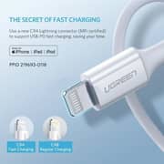 Ugreen USB-C to Lightning Male To Male Cable 1m White