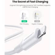 Ugreen PD Fast Charger UK With USB-C to Lightning Cable 1m White