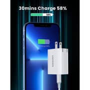 Ugreen PD Fast Charger UK With USB-C to Lightning Cable 1m White