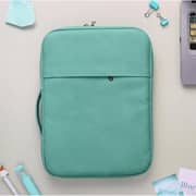 Dawenha LPT28 Hand Leather Laptob Sleeve  / two zippers /  hand / 3 layers protection /  Pistachio