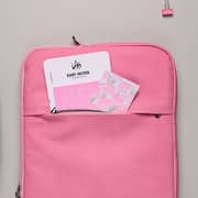 Dawenha LPT46 shoulder Leather Bag  two zippers - 3 layers protection / spill-resistant / dustproof / shockproof / Pinky