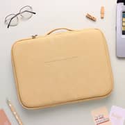 Dawenha LPT30 Hand Leather Bag  two zippers - 3 layers protection / spill-resistant / dustproof / shockproof / Latte