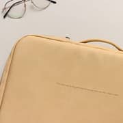 Dawenha LPT30 Hand Leather Bag  two zippers - 3 layers protection / spill-resistant / dustproof / shockproof / Latte