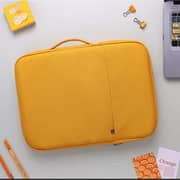 Dawenha LPT31 Hand Leather Bag two zippers - 3 layers protection / spill-resistant / dustproof / shockproof / Mango