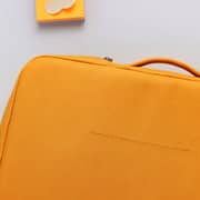 Dawenha LPT31 Hand Leather Bag two zippers - 3 layers protection / spill-resistant / dustproof / shockproof / Mango
