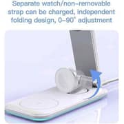 Yesido 3-in-1 Foldable Wireless Charger White