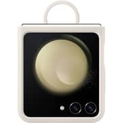 Samsung Silicone Case With Ring Cream Galaxy Z Flip 5