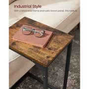 Mahmayi Slim End Sofa Table With Side Snack TV Tray