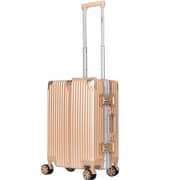 Stargold 1 Pc Hard Side Cabin Trolley Case Champagne