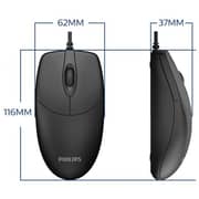 Philips Wired Mouse Black