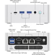 Minisforum (2022) Mini PC - 12th Gen / Intel Core i5-12450H / 512GB SSD / 16GB RAM / Shared Intel UHD Graphics / Windows 11 Pro / Silver / Middle East Version - [NAB-5]