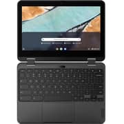 Lenovo 300e Chromebook Gen 3 (AMD) 2-in-1 Convertible (2021) Laptop - AMD 3015Ce / 11.6inch HD / 64GB eMMC / 4GB RAM / Shared AMD Radeon Graphics / ChromeOS / English & Arabic Keyboard / Grey / Middle East Version - [82J9000YEL]