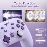 PXN Wireless Game Controller With Macro Buttons Purple