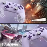 PXN Wireless Game Controller With Macro Buttons Purple