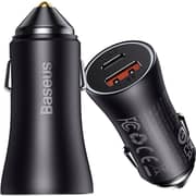 Baseus 60W Dual Fast Car Charger Dark Grey