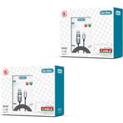 Go Des 2-in-1 Lightning To USB-A + USB-C Cable 1m Black