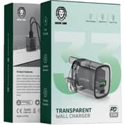 Green Lion 33W PD Transparent Wall Charger UK Black