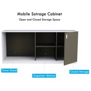 Mahmayi L Shaped Glass Executive Desk Table 75 x 320 x 180 cm