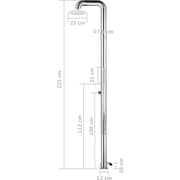 Vidaxl Garden Shower With Base 230 cm