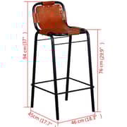 Vidaxl Bar Stool 94 x 46 x 45 cm Pack of 2