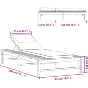 Vidaxl Trendy Sun Lounger