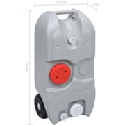 Vidaxl Wheeled Water Tank For Camping 80x37.5x23cm