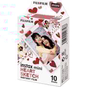 Fujifilm Instax Mini Film Heart Sketch 10 Photos 86x54mm