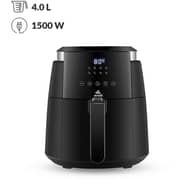 evvoli Air Fryer 4 Liter With Digital Control Panel Display, 8 Preset Programs Built-In Preheat Function 1500W - EVKA-AF4008D Black