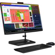 Lenovo IdeaCentre AIO 3 24ALC6 All-in-One (2023) Desktop - AMD Ryzen3-7330U / 23.8inch FHD / 256GB SSD / 8GB RAM / Shared AMD Radeon Graphics / Windows 11 Home / English & Arabic Keyboard / Black / Middle East Version - [F0G100WCAX]