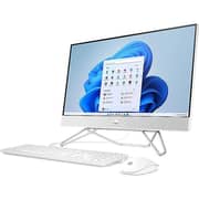 HP All-in-One (2022) Desktop - 12th Gen / Intel Core i5-1235U / 23.8inch FHD / 512GB SSD / 8GB RAM / 2GB NVIDIA GeForce MX450 Graphics / Windows 11 Home / English & Arabic Keyboard / Starry White / Middle East Version - [24-CB1008NE]