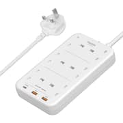Blupebble BP-PSTRIP6-WH 6 Plug Surge Protection Power Strip 3250W