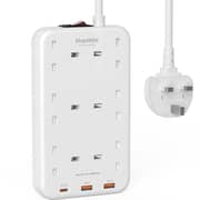 Blupebble BP-PSTRIP6-WH 6 Plug Surge Protection Power Strip 3250W