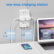 Blupebble BP-PSTRIP6-WH 6 Plug Surge Protection Power Strip 3250W