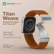 Amazing Thing Titan Weave Apple Watch Band 45mm Black