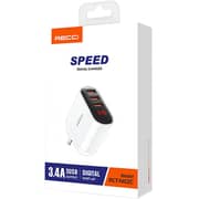 Recci Triple Output Travel Charger White