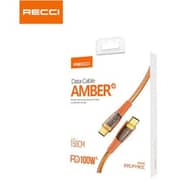 Recci Type C Data Sync Charging Cable 1.5m Orange