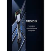 Recci Triple Output Fast Car Charger 93 Watts Transparent Blue
