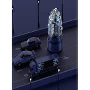 Recci Dual Output Fast Car Charger 75 Watts Transparent Blue