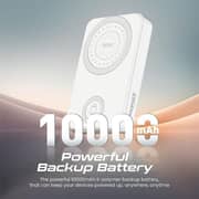 Promate 3-in-1 Wireless Powerbank 10000mAh White POWERMAG-TRIO.WHITE