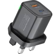Promate Dual Port AC Charger 25 Watts Black