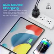 Promate Dual Port AC Charger 25 Watts Black