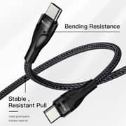 Yesido Type-C To Type-C Data Sync Charging Cable 30cm Black