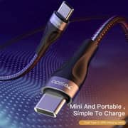 Yesido Type-C To Type-C Data Sync Charging Cable 30cm Black