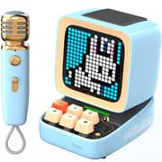 Divoom Portable Bluetooth Speaker With Karaoke Microphone Blue